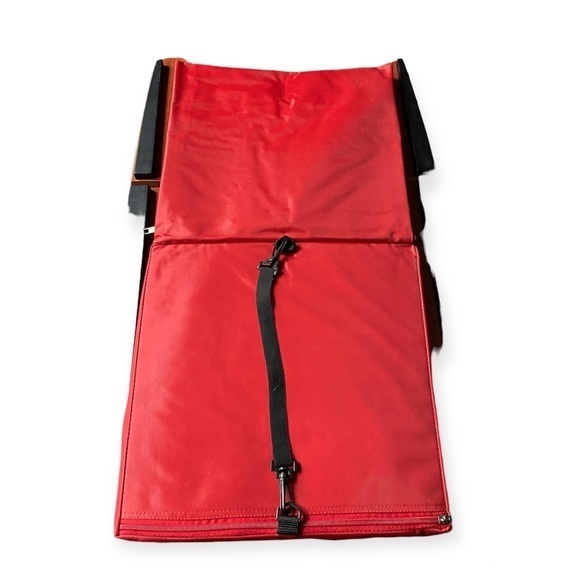 Ohio Buckeye Red Bench Seat Zip Pockets Handle For Caring - Picture 6 of 7